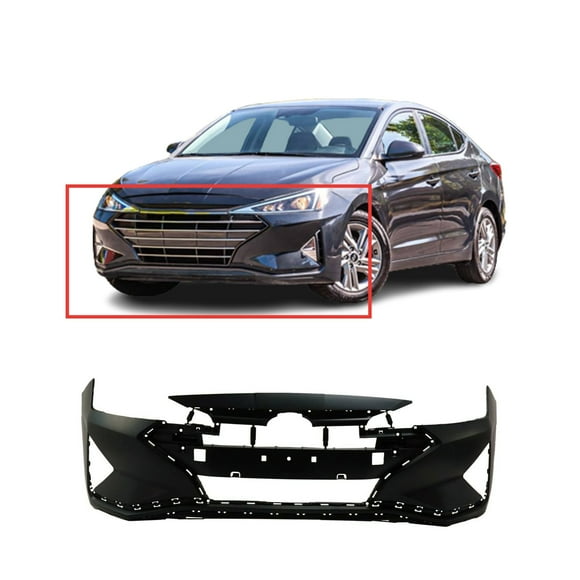 DCP Front Bumper Cover for 2019-2020 Hyundai Elantra USA GLS SE 86511F3500 HY1000236