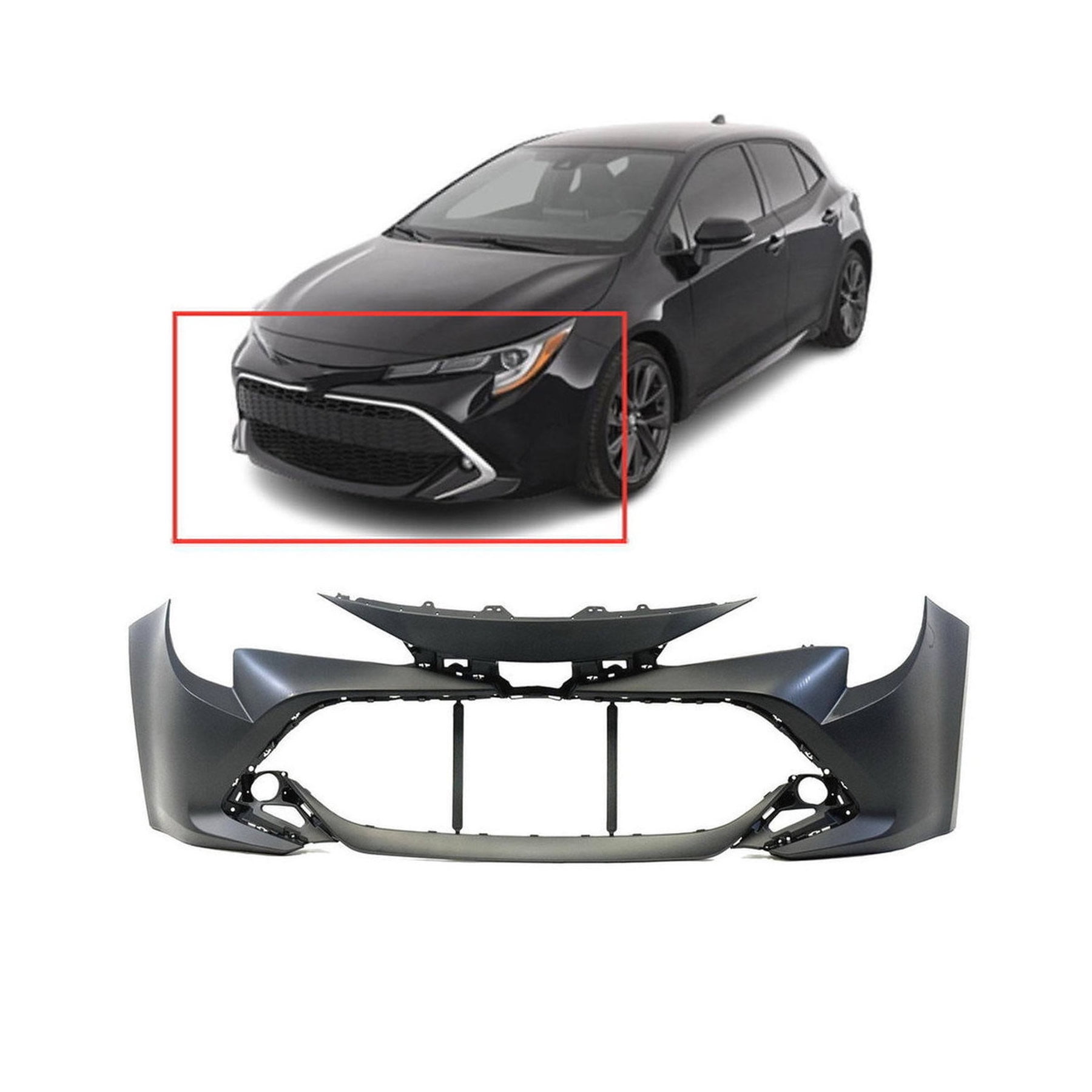 DCP Front Bumper Cover for 2019-2020 Toyota Corolla Base SE XSE 5211912994 TO1000446