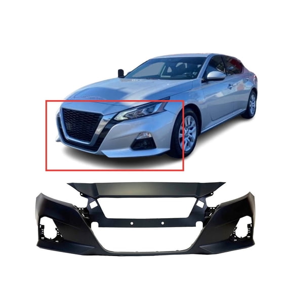DCP Primed Front Bumper Cover for 2019-2022 Nissan Altima S SL SR SV 620226CA0H NI1000324