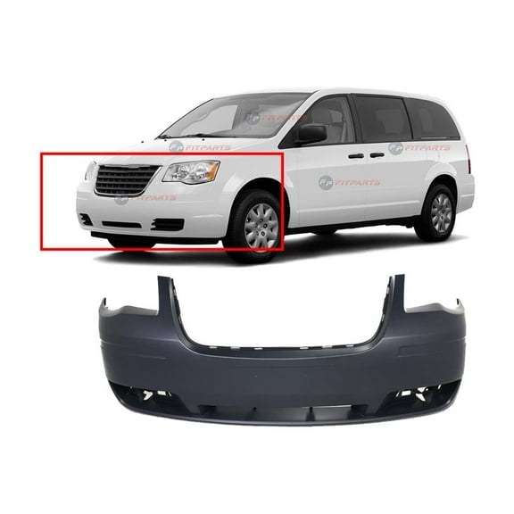 DCP Front Bumper Cover for Chrysler Town & Country 2008-2010 Primed 1BG23TZZAB
