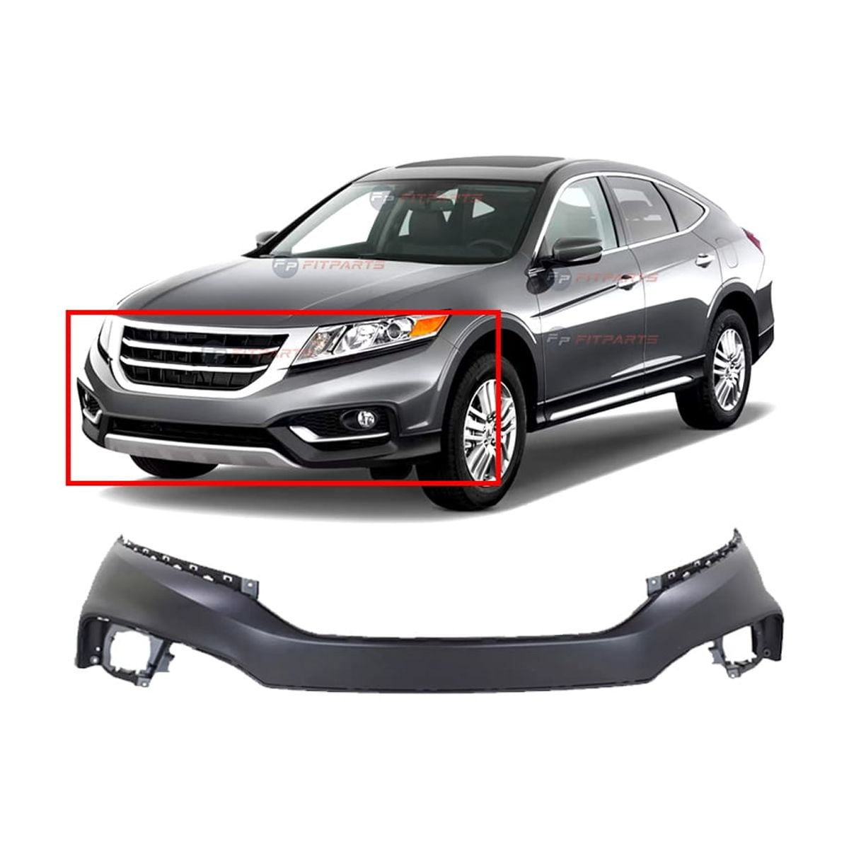 DCP Front Bumper Cover for Honda Crosstour 2013-2015 Primed 04711-TP6 ...