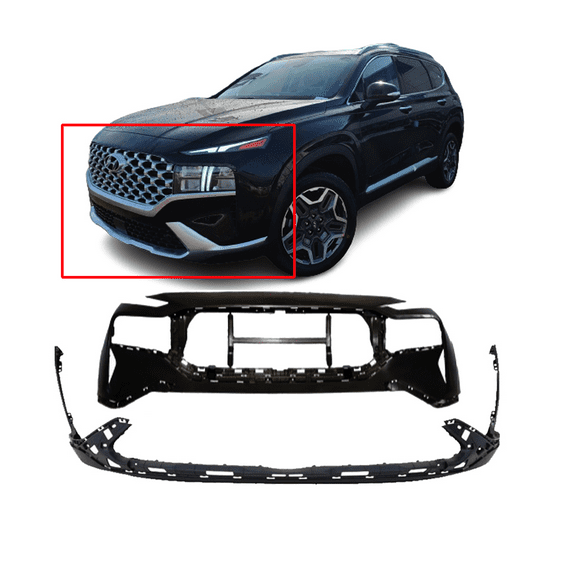 DCP Front Bumper Covers Kit For 2021-2022 Hyundai Santa Fe HY1014104 W/O Park Sensors