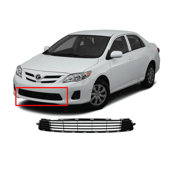 DCP Front Bumper Grille Black for Toyota Corolla 2011-2013 5311202280 TO1036125