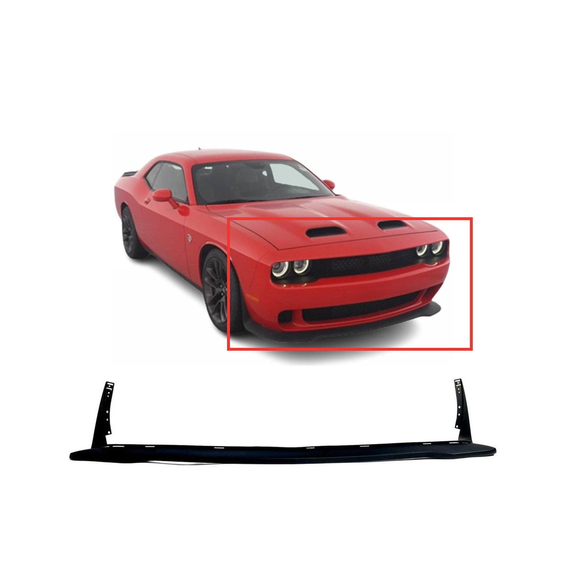 DCP Front Bumper Valance for 2016-2020 Dodge Challenger SRT Hellcat Models Textured
