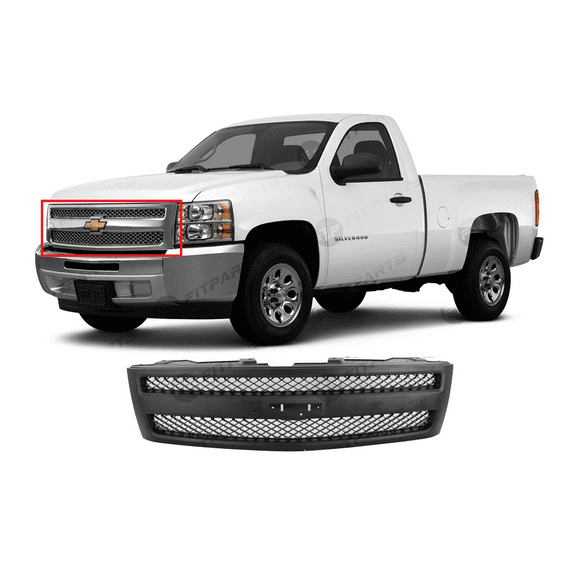 DCP Front Grille Black Frame Black for Chevrolet Silverado 1500 2007-2013 GM1200578