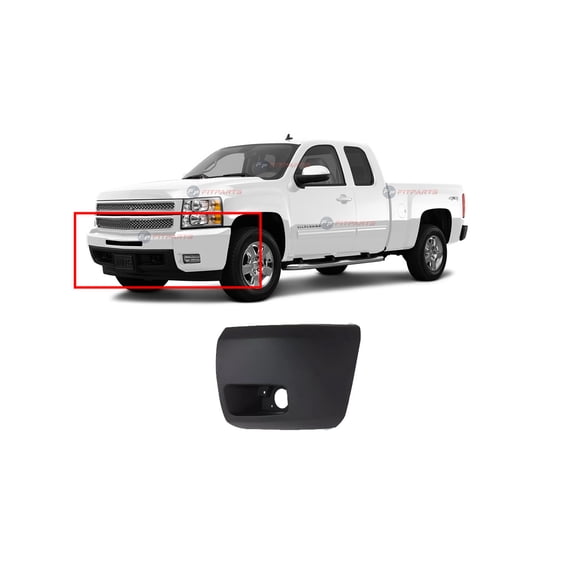 DCP Front Left Bumper Cover End Cap for Chevrolet Silverado 2007-2013 15891681