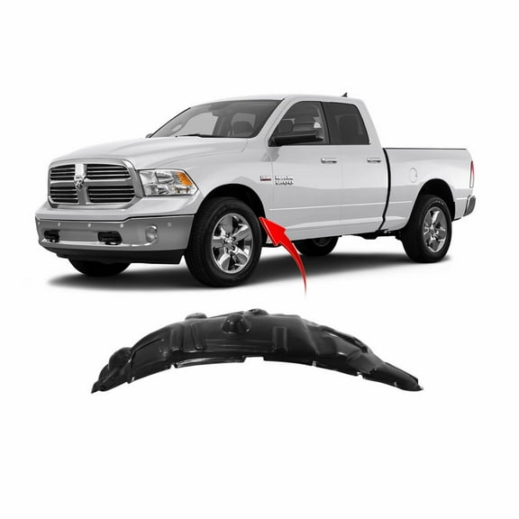 DCP Front Left Driver Side Fender Liner For 2013-2018 Dodge RAM 1500 CH1248179