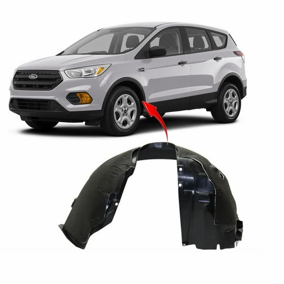 DCP Front Left Driver Side Fender Liner For 2015-2019 Ford Escape FO1248161
