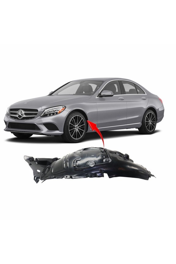 Front Left Driver Side Fender Liner For 2015-2020 Mercedes C-Class MB1248181