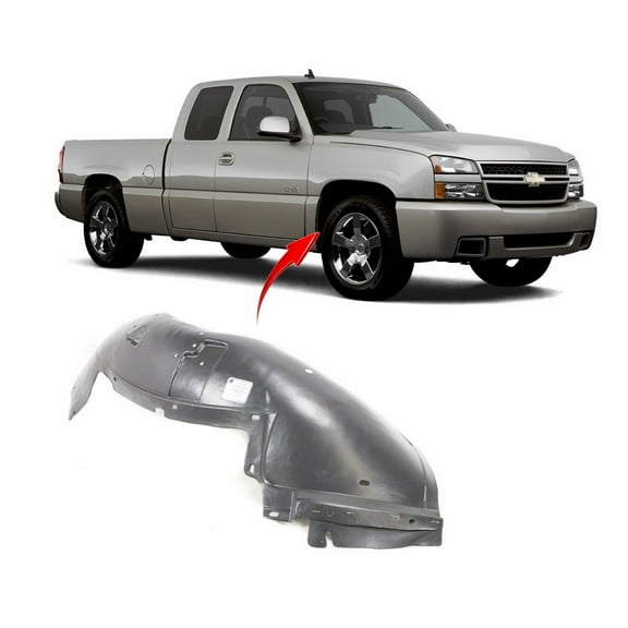DCP Front Passenger Side Fender Liner For 1999-2007 Chevrolet Silverado GM1247110