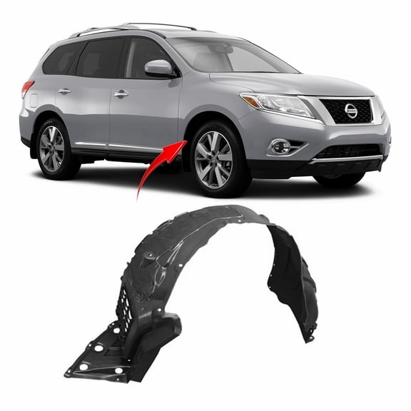 DCP Front Passenger Side Fender Liner For 2013-2014 Nissan Pathfinder NI1249160