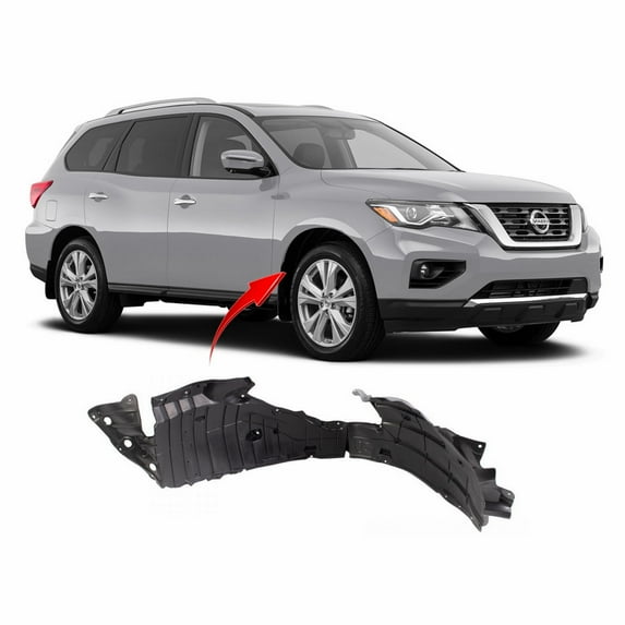 DCP Front Passenger Side Fender Liner For 2015-2019 Nissan Pathfinder NI1249161