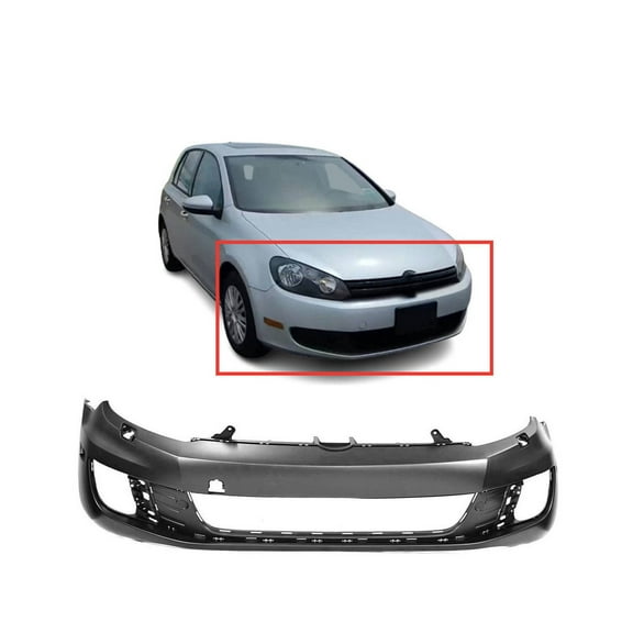 DCP Front Primed Bumper Cover Fascia for 2010-2014 VW Volkswagen Golf