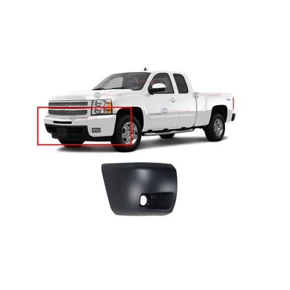 DCP Front Right Bumper Cover End Cap for Chevrolet Silverado 2007-2013 15891682