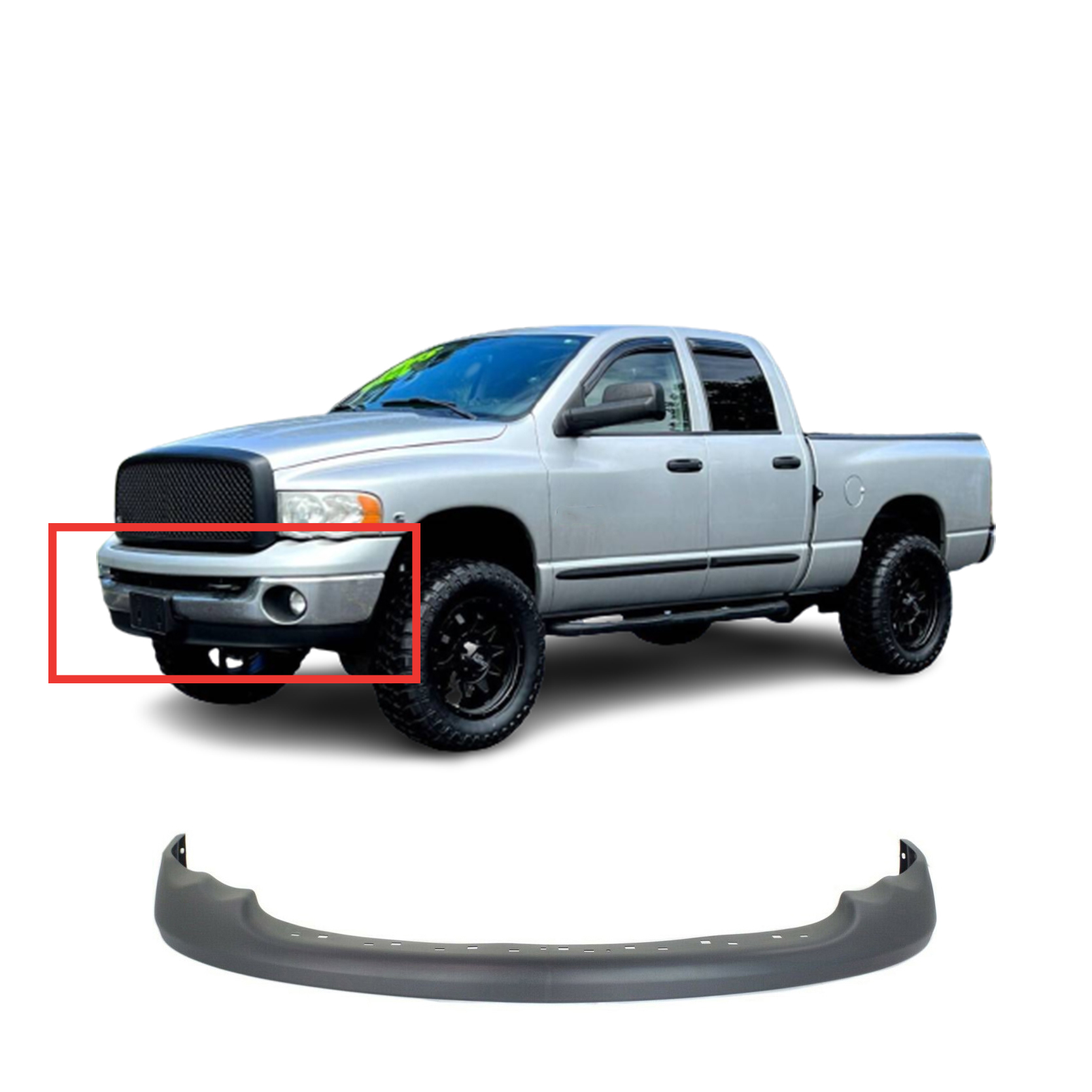 DCP Front Upper Bumper Cover For 20022005 Dodge Ram 1500 2500 3500