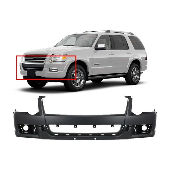 DCP Front Upper Bumper Cover for Ford Explorer 2006-2010 FO1000600 Primed