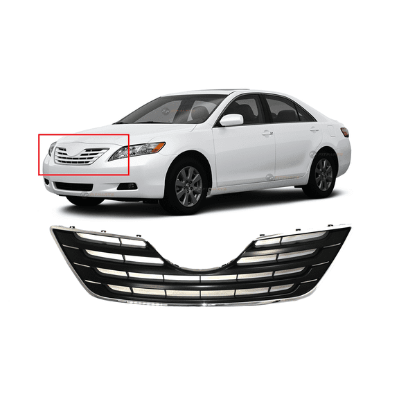 DCP Front Upper Grille For Toyota Camry 2007-2009 XLE, Chrome 5310106080