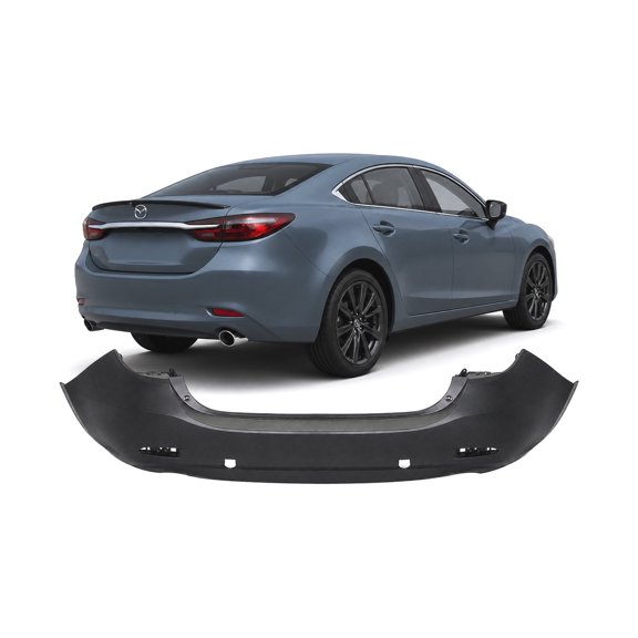 DCP Mazda 6 2014-2017 Rear Bumper Cover W/ Dual Exhaust. Primed, New GJY950221 MA1100211