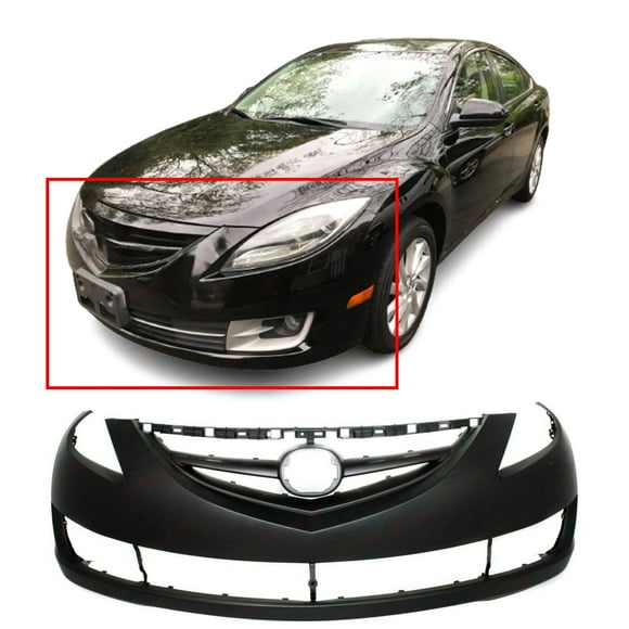 DCP Primed Front Bumper Cover Fascia Direct Fit for 2009-2013 Mazda 6 09-13