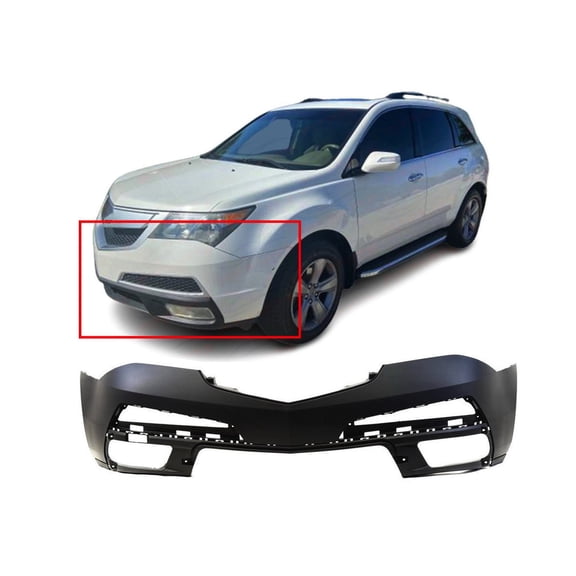 DCP Primed Front Bumper Cover Fascia for 2010-2013 Acura MDX w/out HL Washers