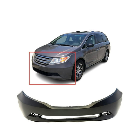 DCP Primed Front Bumper Cover Fascia for 2011-2013 Honda Odyssey Van EX LX EXL EX-L