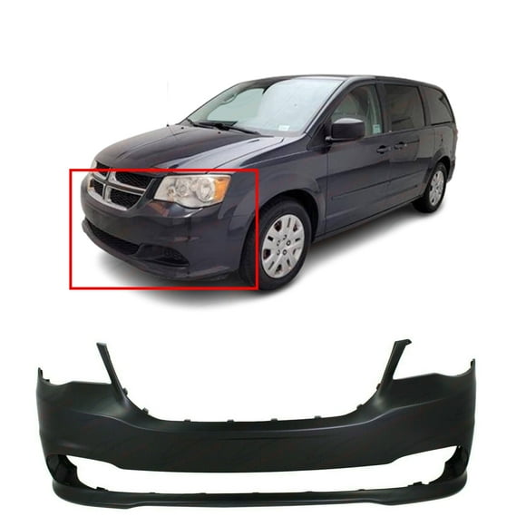 DCP Primed Front Bumper Cover Fascia for 2011-2018 Dodge Grand Caravan 68088966AA