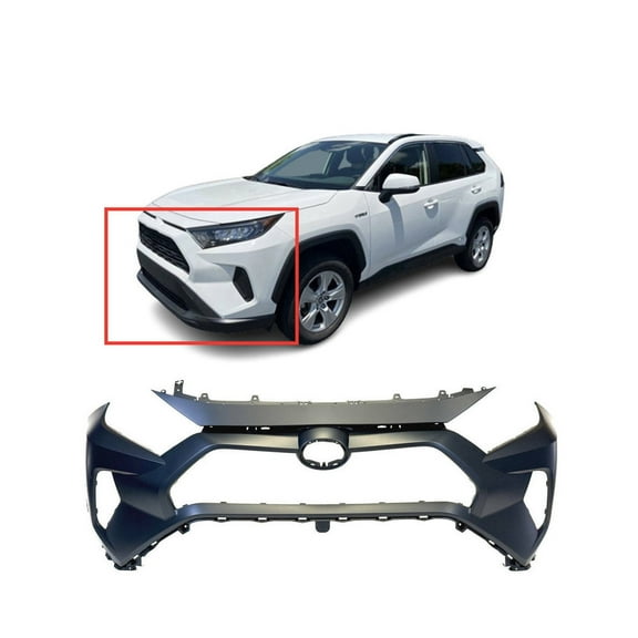 DCP Primed Front Bumper Cover Fascia for 2019-2022 Toyota RAV4 Hybrid Le XLE Limited