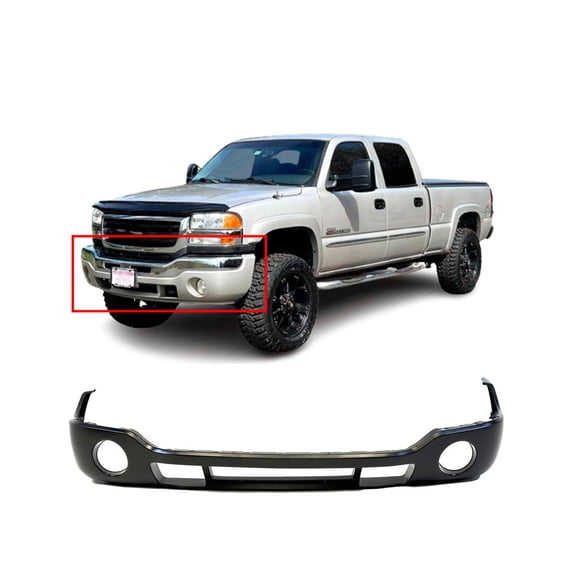 DCP Primed Front Bumper Cover For 2003-2007 GMC Sierra 1500 w/ fog