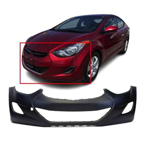 DCP Primed Front Bumper Cover For 2012-2013 Hyundai Elantra Sedan GLS GL L Limited