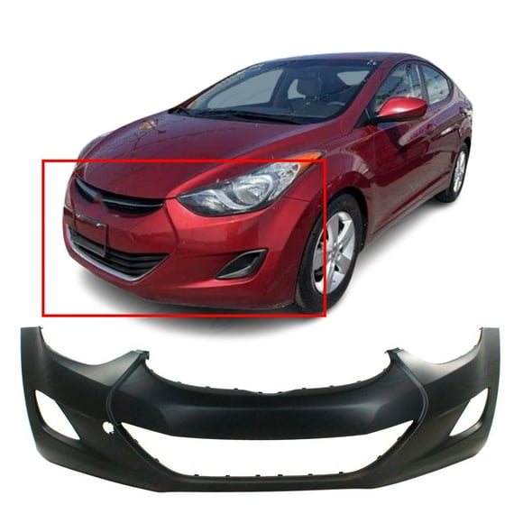 DCP Primed Front Bumper Cover For 2012-2013 Hyundai Elantra Sedan GLS GL L Limited