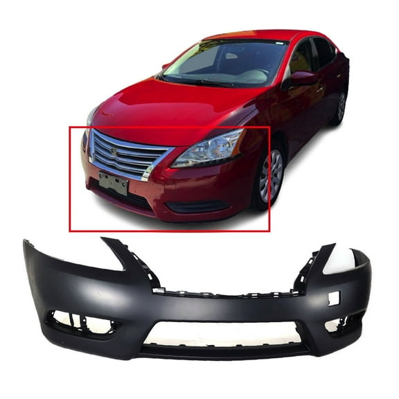 DCP Primed Front Bumper Cover For 2013 2014 2015 Nissan Sentra w/ fog lamp holes