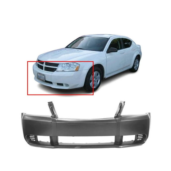 DCP Primed Front Bumper Cover Replacement Fascia for 2008-2010 Dodge Avenger