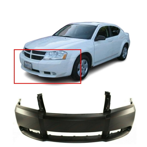 DCP Primed Front Bumper Cover Replacement Fascia for 2008-2010 Dodge Avenger