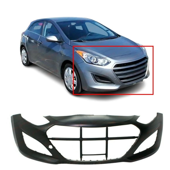 DCP Primed Front Bumper Cover Replacement for 2013-2017 Hyundai Elantra GT