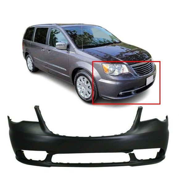 DCP Primed Front Bumper Cover for 2011-2016 Chrysler Town & Country 68088967AA