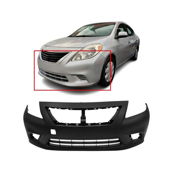 DCP Primed Front Bumper Cover for 2012-2014 Nissan Versa 1.6 S SL SV Advance Sense