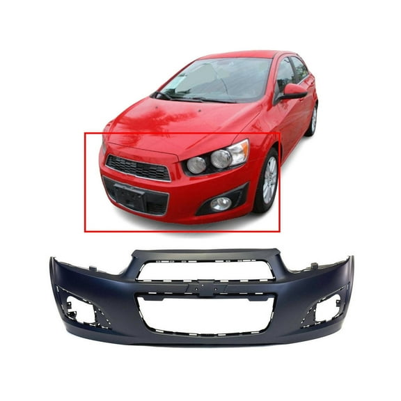 DCP Primed Front Bumper Cover for 2012-2016 Chevrolet Sonic LS LT LTZ 95245182
