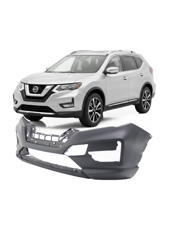 Primed Front Bumper Cover for 2017-2019 Nissan Rogue SL S SV Hybrid 620226FL0H