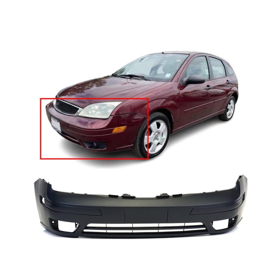 DCP Primed Front Bumper Replacement Fascia for 2005 2006 2007 Ford Focus 05-07