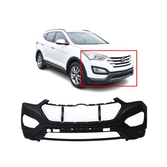 DCP Primed Front Upper Bumper Cover Fascia for 13-16 Hyundai Santa Fe Limited SE GLS