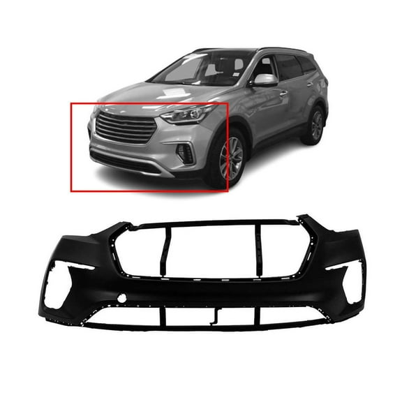 DCP Primed Front Upper Bumper Cover Fascia for 2017-2019 Hyundai Santa Fe GLS SEL SE