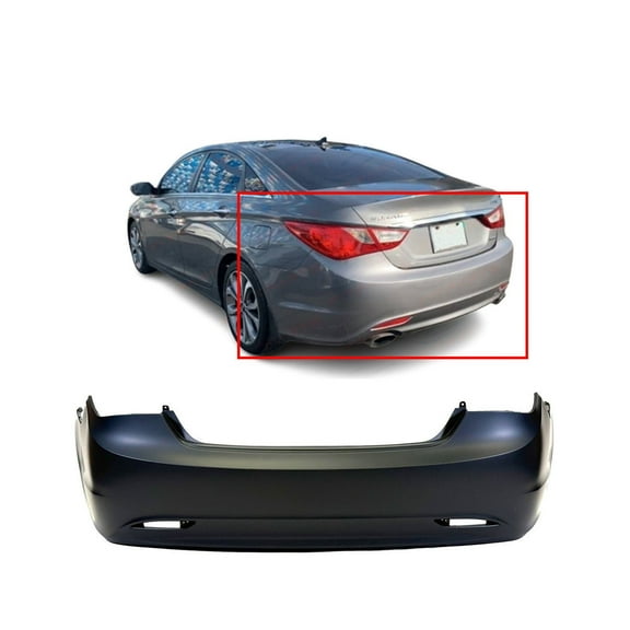 DCP Primed Rear Bumper Cover Replacement for 2011-2013 Hyundai Sonata 11-13