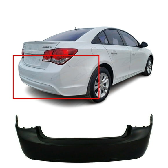 DCP Primed Rear Bumper Cover for 11-15 Chevrolet Cruze Eco LS L Diesel Base LT LTZ