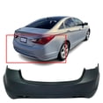 DCP Primed Rear Bumper Cover for 2011 2012 2013 Hyundai Elantra Sedan