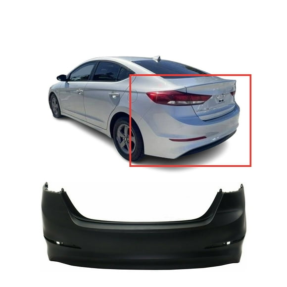 DCP Primed Rear Bumper Cover for 2017-2018 Hyundai Elantra Korea Built