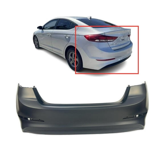 DCP Primed Rear Bumper Cover for 2017-2018 Hyundai Elantra Korea Built