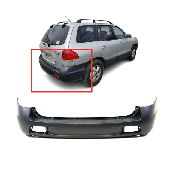 DCP Rear Bumper Cover For 2005-2006 Hyundai Santa Fe Base GL GLS Limited LX