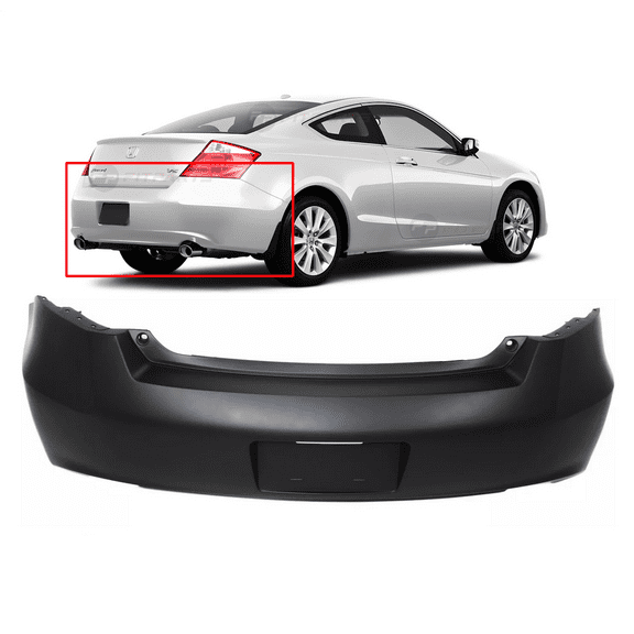 DCP Rear Bumper Cover For 2008-2012 Honda Accord Primed HO1100247