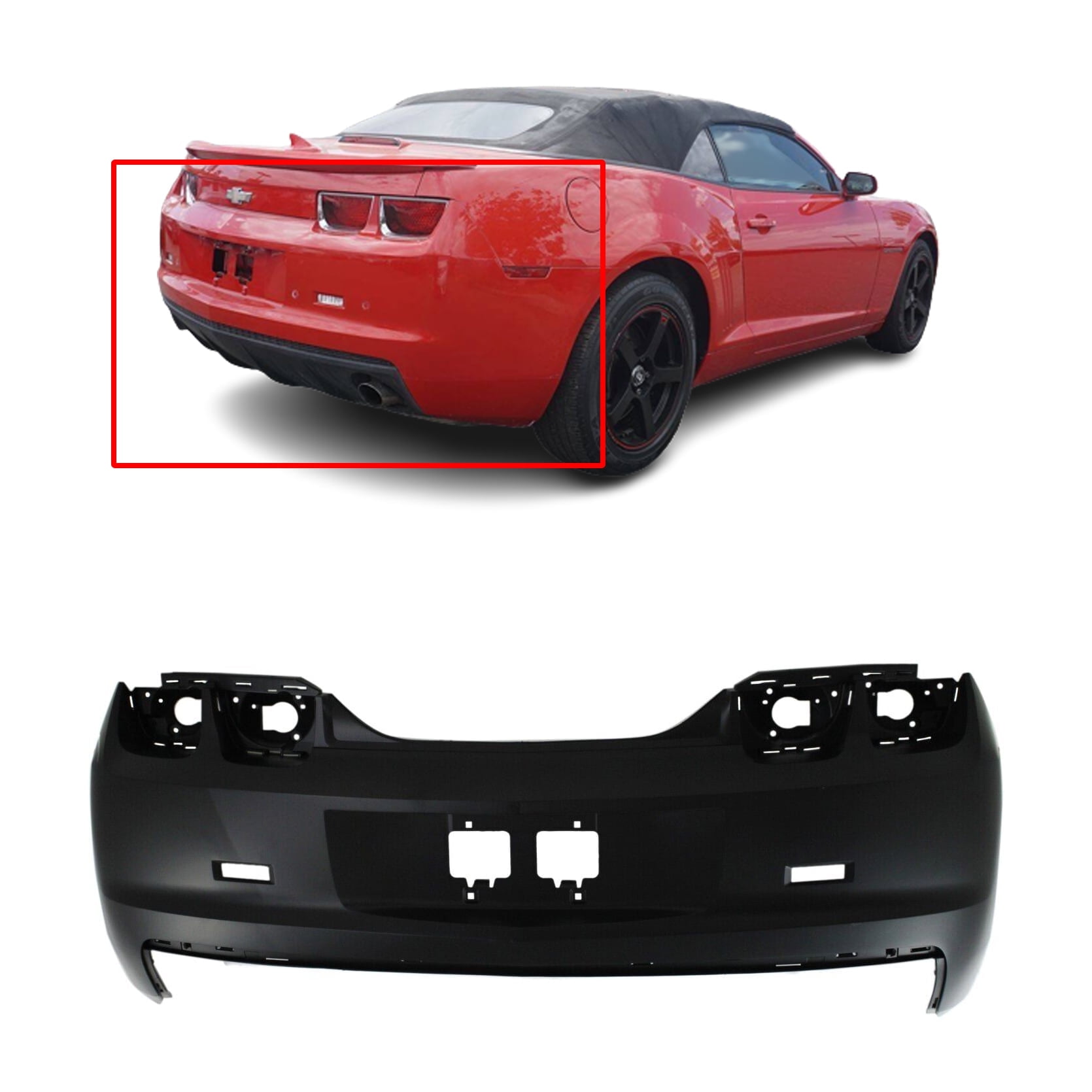 DCP Rear Bumper Cover For 2010-2013 Chevrolet Camaro LS LT SS Primed GM1100846