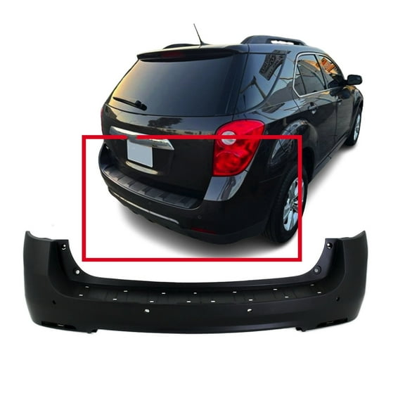 DCP Rear Bumper Cover For 2010-2015 Chevy Chevrolet Equinox w Reflector/Parking hole